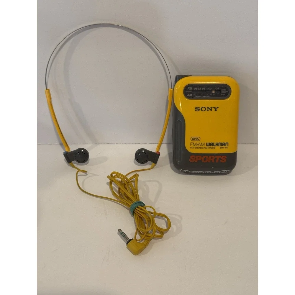 Sony Sports Walkman SRF-85 Radio Bundle w/ MDR-W15 Headphones Set